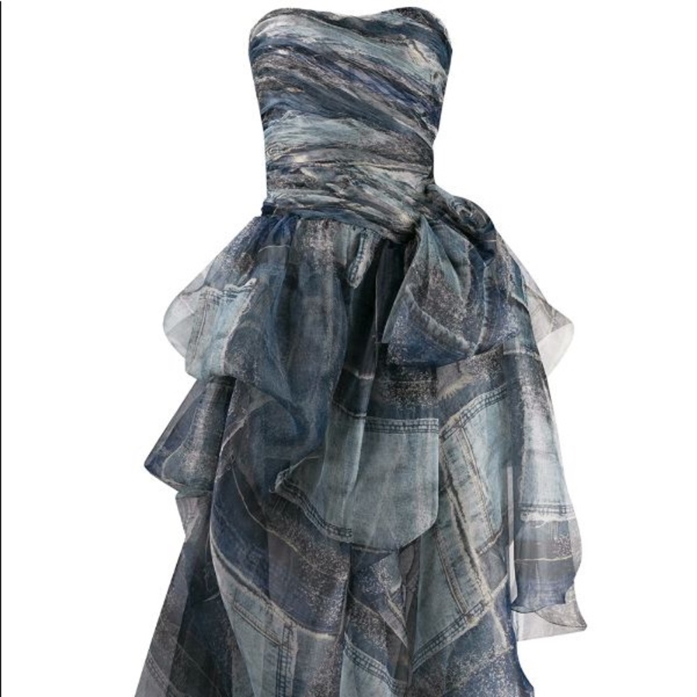 ERMANNO SCERVINO strapless ruffled long dress - Picture 5 of 5